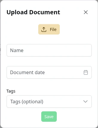 Uploading a document.