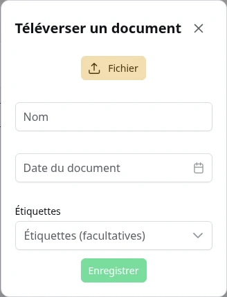 Téléverser un document.