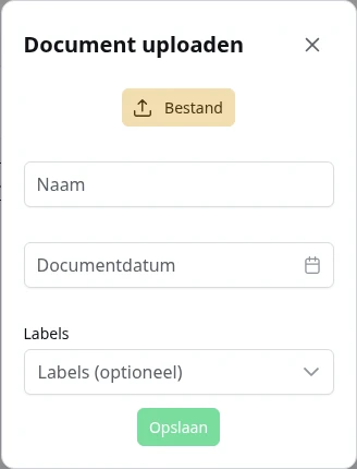 Een document uploaden.