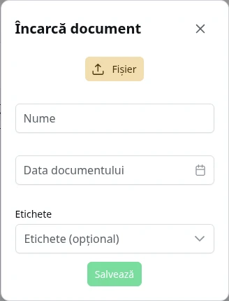 Încărcarea unui document.